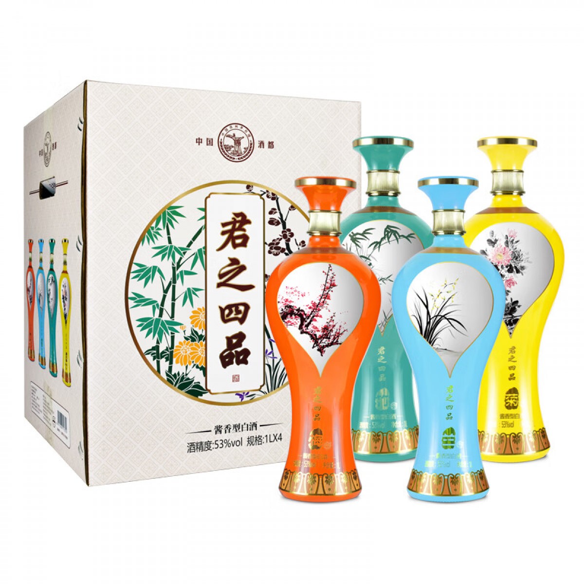 陈泉茅台镇君之四品酒53°酱香型 1L*4瓶