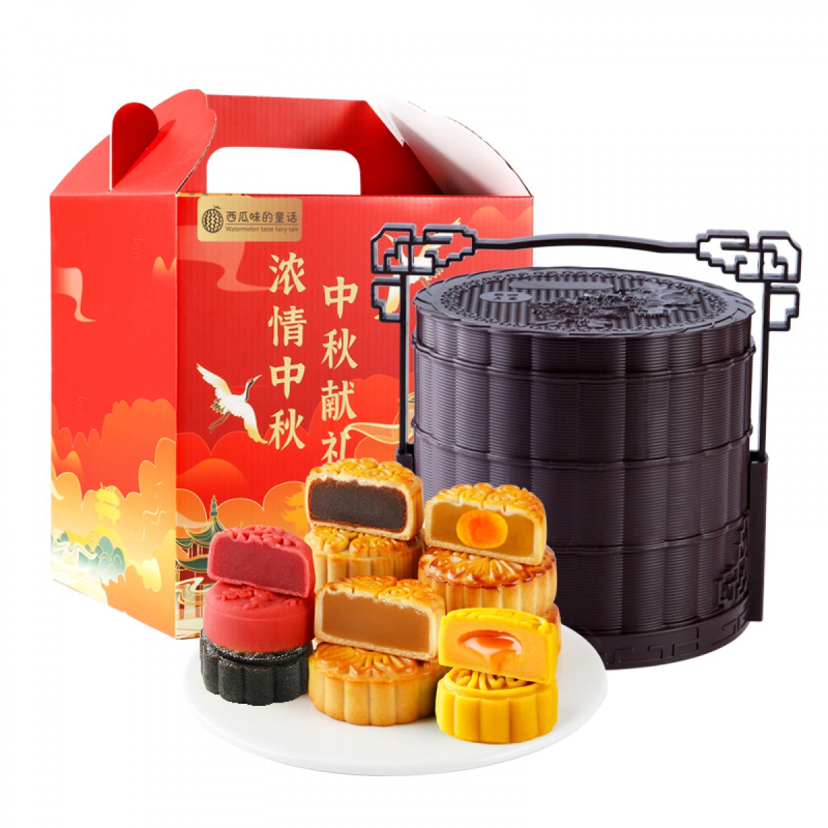 西瓜味的童话 中秋礼月饼礼盒装12饼9味970克