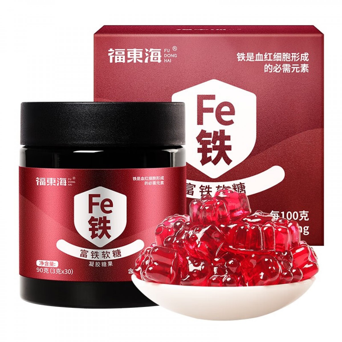 【福东海】富铁软糖90克（3g*30克 ）