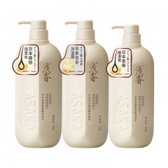 浅香植物氨基酸洗沐家庭套装 750g（洗发水）+750g（沐浴露）+700g（顺滑膏）