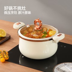 龙的（longde)微压珐琅锅26cm LD-TM539