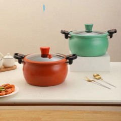 森仕达(SENSHIDA)森诺菲胖墩墩微压锅8L SSD-158 一锅多用不挑炉具麦饭石涂层少油补粘