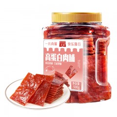 万达原味高蛋白肉脯罐装休闲零食鸡猪肉脯肉干办公室小吃量贩 口感醇香鲜韧