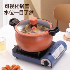森仕达(SENSHIDA)森诺菲胖墩墩微压锅8L SSD-158 一锅多用不挑炉具麦饭石涂层少油补粘